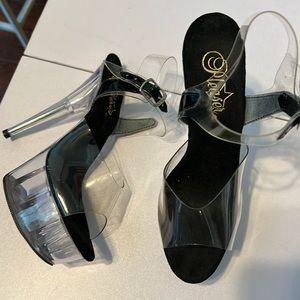 Pleaser Clear “Dancer” Heels
